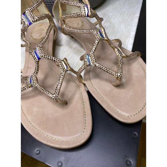 NEW Rene Caovilla Crystal Gladiator Sandals 40 - Picture 9 of 12